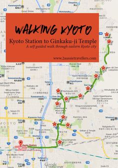 a map with the words walking tokyo on it