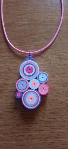 Necklace with pendant made of paper using the quilling method Quilling Necklace, Paper Filigree, Quilled Jewellery, Quilling Jewelry, Necklace With Pendant, Kids Crafts, Earrings Set, Favorite Things Gift, Wedding Shop