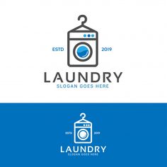 the laundry logo is designed with an image of a washing machine