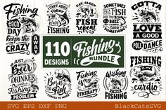 10 fishing bundle svg files