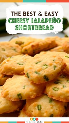 the best and easy cheesy jalapeno shortbread is made with only three ingredients