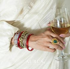 Glass Bangles Aesthetic, Aurus Jewels, Bangles Aesthetic, Desi Jewellery, Old World Glamour, Bridal Jewellery Inspiration, Unique Bangle, Fancy Jewelry Necklace