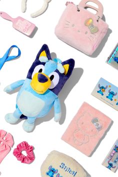 This Christmas, give the gift of joy with Claire's adorable characters 💜. Stitch, Bluey, and Hello Kitty are waiting to bring smiles to faces. ✨