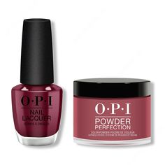 OPI - Lacquer & Dip Combo - Malaga Wine - Lacquer & Dip at Beyond Polish Opi Powder Perfection, Earth Palette, Dip Powder Colors, Malaga Wine, Opi Red, Colorful Nature, Opi Nail Lacquer, Gel Lacquer, Opi Nails