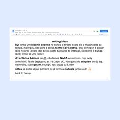 an image of a web page with the words writing ideas written in spanish and english