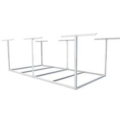 three metal racks are shown against a white background with no one in the room to see them