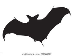 a black and white silhouette of a bat