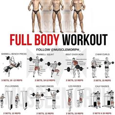 the full body workout poster is shown