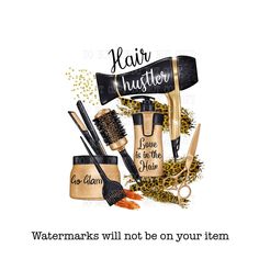 the words watermarks will not be on your item in black and gold colors