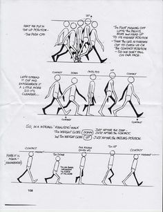 the instructions for walking are shown in black and white, as well as an image of people