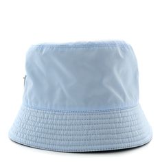 a light blue bucket hat on a white background