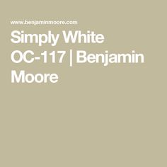 the words simply white oc - 17 benjamin moore