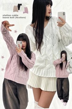 Acubi Club, Japan Outfits, Loose Knitwear, Cute Coquette, Clubbing Outfits, Fashion Design Clothes, Kpop Outfits