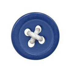 a blue and white button with four crosses in the center on a white back ground