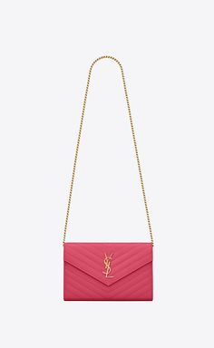 CLASSIC CASSANDRE CHAIN WALLET IN GRAIN DE POUDRE LEATHER | Saint Laurent | YSL.com Yves Saint Laurent Fashion, Saint Laurent Handbags, Chain Wallet, Purse Styles, Saint Laurent Bag, Wallet Chain, Cute Bags, Mini Bags, Girly Girl