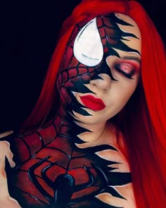 Extraordinary Makeup, Spiderman Makeup, Beautiful Halloween Makeup, A Thousand Suns, Holloween Makeup, Creepy Halloween Makeup, Cute Halloween Makeup, Halloween Makeup Pretty, Cool Halloween Makeup