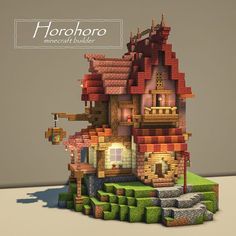 an image of a house made out of legos and bricks with the words horohoro on it