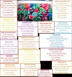 a poster with instructions on how to make gummy bears in different colors and sizes