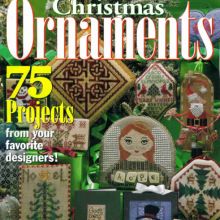 the cover of cross stitch christmas ornaments