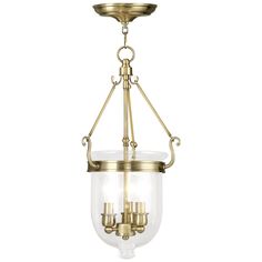 3 Light Antique Brass Chain Lantern Antique Lantern Chandelier, Bell Jar Lantern Pendant, Chrome Lantern Pendant, Antique Brass Lantern Pendant, Lorford Medium Semi-flush Lantern, Livex Lighting, Lamps Plus, Brass Chain, Antique Brass