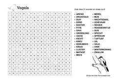 the word search is shown in black and white, with words that are all over it