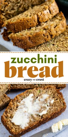 Looking for easy breakfast food? Bake up this homemade zucchini bread! You'll want a slice of this zucchini loaf as an easy afternoon snack. Moist and full of spice, this quick bread is one of the best zucchini recipes! Fall Zucchini Bread Recipes, Zucchini Bread Dairy Free, Zucchini Bread Allrecipes, Zucchini Bread Betty Crocker, Zucchini Bread Recipe Easy, Zucchini Bread With Butter, Zucchini Bread 1 Loaf Recipe, Mediterranean Diet Zucchini Bread, Low Carb Zucchini Bread Recipes