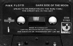 an old black cassette with the words pink floyd on it