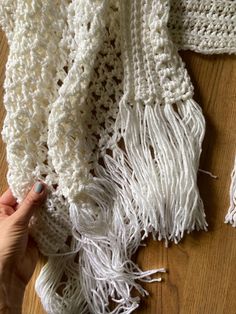 Crochet Shawl, White, Handmade, With Fringe, - Etsy White One Size Beach Scarf, White Crochet Scarf One Size, Bohemian White Shawl With Tassels, White Bohemian Shawl With Tassels, White Crochet One-size Shawl, Bohemian White Shawl With Fringe, White Bohemian Shawl With Fringe, White Bohemian Winter Shawl, White Crochet Shawl For The Beach