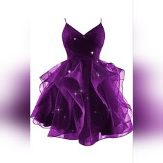 Bought This Beautiful Plum Dress For My Daughter For Her Hs Homecoming Dance But It Was Too Small, And The Company Was Difficult To Deal With Regarding Returns. Never Been Worn. Has All Tags And Is Brand New. Skirting Is A Tulle Material With Plenty Sparkle All Over. Back Is A Tie Back And Forth Type So Could Fit Multiple Sizes. Perfect Short Formal Dress. She Is Using The Next Size Up For Her Dance In A Few Weeks!! Purple Short Prom Dress, Hope Scope, Dark Purple Wedding, Purple Wedding Reception, Short Formal Dress, Tulle Material, Plum Dress, Homecoming Dance, Wedding Reception Dress