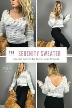 the serenty sweater crochet pattern by taylor lynn crochet