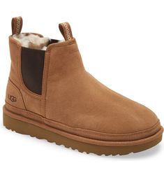 Free shipping and returns on UGG® Neumel Chelsea Boot at Nordstrom.com. A signature UGGplush lining provides natural comfort in an earthy boot set on a Treadlite by UGG sole. Ugg Chelsea Boots, Earth Fashion, Chelsea Boots Outfit, Ugg Neumel, Womens Ugg Boots, Suede Chelsea Boots, Chelsea Boots Men, Mens Uggs, Fall Shoes