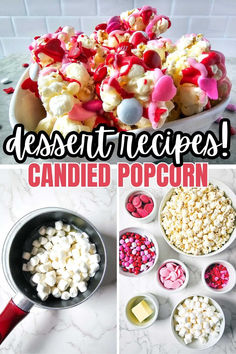 Red & Pink Candy Coated Popcorn Recipe With M&Ms Candy Coated Popcorn Recipe, Candy Coated Popcorn, Candy Popcorn Recipe, Coated Popcorn, Easy Popcorn, Marshmallow Popcorn, Holiday Treats Recipes