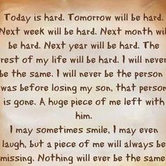 a poem written in brown paper with the words today is hard tomorrow will be hard