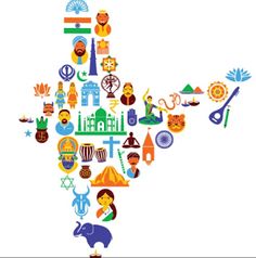 Diversity Poster, India Gk, Independence Day Drawing, India Map, Human Kindness, Unity In Diversity, Painting Art Lesson, Motivational Art