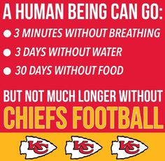 a poster with the rules for chiefs football