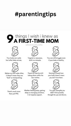 the instructions for baby's first time mom