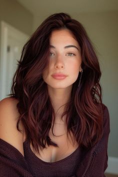 Dark Cherry Hair Color, Dark Cherry Hair, Cherry Hair Colors, Rambut Brunette, Fall Hair Color Ideas, Wine Hair, Red Hair Inspo, Cherry Hair, Hair Color Auburn