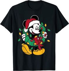 Disney Mickey Mouse Christmas Lights T-shirt Mouse Lights, Christmas Mickey, Christmas Disney, Urban Sophistication, Chic Sweater, Mouse Christmas, Mickey Mouse Christmas, Long Lights, Cozy Knit Sweater