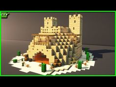 Minecraft | How to Build a Fortified Desert Storage Barn - YouTube Minecraft Desert Horse Stable, Minecraft Desert Builds Tutorial, Minecraft Desert Blacksmith, Minecraft Desert Marketplace, Desert Tower Minecraft, Minecraft Stores, Desert Village