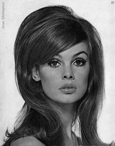 Mod Hairstyles, 60s Look, 60s Hair, Jean Shrimpton, Bridget Bardot