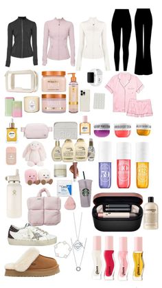 the contents of a woman's travel bag