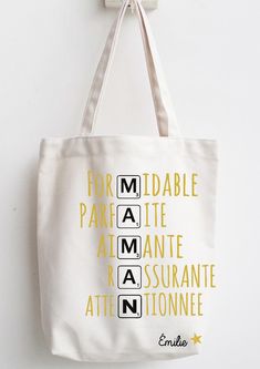 a tote bag hanging on a wall with the words for me and other things