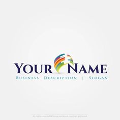 the logo for your name is designed to look like a rainbow