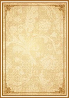 an old paper with gold trimmings and ornate design on the edges, in shades of