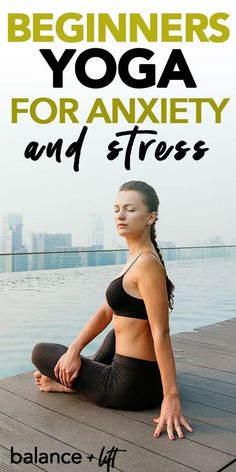 a woman is sitting on the dock doing yoga for an article about how to get started