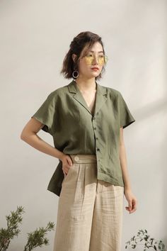 Ariana Linen Shirt – VAST Cuff Link Shirt For Women, Feminine Short Sleeve Shirt, Womens Button Down Shirt Work, Casual Relaxed Fit Short Sleeve Top, Cheap Summer Short Sleeve Workwear Top, Womens Short Sleeve Linen Shirt, Confortable Shirt For Women, Linen Casual Dress Shirt, Cheap Relaxed Fit Short Sleeve Shirt For Summer