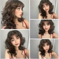 Haircuts For Round Faces Aesthetic, Medium Length Super Layered Hair, Formal Hairstyles With Bangs, 2a Hair, Different Hair Styles, Different Hair, Awesome Hair, Punk Hair, Wolf Cut