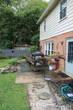 the back yard is clean and ready for us to use