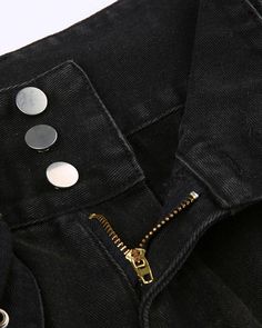 Details: Long denim jeans with belt designBottom Length: LongMaterials:85% Cotton + 15% Polyester * Note: All new denim products come with button holes knitted to make sure such product is 100% new from suppliers Black Denim Jeans With Button Closure, Black Denim Flare Jeans With Belt Loops, Trendy Streetwear Jeans With Button Zip Fly, Black Jeans With Belt Loops For Spring, Spring Black Jeans With Belt Loops, Black Straight Leg Jeans With Buttons, Black Jeans With Buttons For Fall, Black Denim Bottoms With Button Zip Fly, High Rise Black Jeans With Buttons