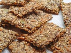 some granola bars are sitting on a towel